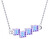 Stříbrný náhrdelník s krystaly Crystal Cubes 6062 43