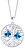 Collana in argento con cristalli Tree of Life 6072 46 (catena, pendente)
