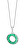 Collana in argento con zirconi verdi Twist Glamour 5418 66 (catenina, ciondolo)