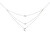 Trojitý strieborný náhrdelník s kubickou zirkóniou Moon Star 5362 00