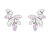 Csillogó fülbevaló kristályokkal Preciosa Flying Gem Candy 2245 42