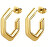 Modische vergoldete Ohrringe Hexagonia TJ3511