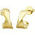 Cercei eleganți din oțel placat cu aur Retwist TJ3468