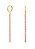 Incantevoli orecchini placcati oro con cristalli rosa Tennis JETRG-J917