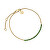 Affascinante bracciale placcato oro con cristalli verdi Tennis JBTEG-J908