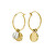 Eleganti orecchini placcati oro con perla Amber JSPCEG-J173