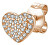 Bronze Single Ohrring Herz mit Zirkonen RZO047