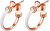 Bronze runde Ohrringe mit Zirkonen RZO006