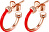 Bronze runde Ohrringe mit Zirkonen RZO007