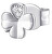 Silber Single Ohrring für Glück RZO051R