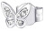 Ezüst single fülbevaló cirkónium kövekkel PillangóStorie RZO052R - 1 db