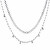 Stříbrný dvojitý náhrdelník se zirkony Storie RZC021