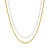 Doppelte vergoldete Halskette mit Perlen Wisdom SWI06