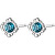 Elegantní ocelové náušnice s modrými krystaly CLICK SCK33