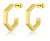 Cercei rotunzi moderni placați cu aur Chunky SHK44