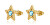 Pozlacené náušnice Hvězdičky Lucky Light SKT50