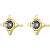 Vergoldete Stahl Ohrringe mit Kristallen CLICK SCK49