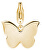 Pandantiv placat cu aur Fluture Happy SHA290