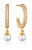 Elegantní kruhové náušnice s perlami Ellera SJ-E12280-CZ-SG