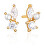Wunderschöne vergoldete Ohrringe Adria SJ-E12224-PCZ-YG