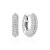 Csillogó ezüst karika fülbevaló cirkónium kövekkel Carrara SJ-E247-CZ