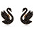 Ikonické náušnice s čiernymi kryštálmi Swan 5684608
