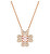 Krásný bronzový náhrdelník Čtyřlístek s krystaly Idyllia 5674211