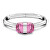 Gyönyörű tömör karkötő rózsaszín kristályokkal Lucent 5633628