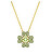 Krásny pozlátený náhrdelník Štvorlístok s kryštálmi Idyllia 5671144