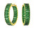 Pozlacené kruhové náušnice se zelenými zirkony Matrix 5658651