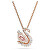 Pozlacený náhrdelník Labuť se Swarovski zirkony Swan 5732414