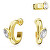 Set vergoldeter Ohrringe mit Kristallen Dextera 5663262
