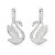Slušivé labutie náušnice 2v1 Iconic Swan 5647545
