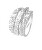 Třpytivý trojřadý prsten Twist 584656