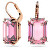 Jellegzetes lógó fülbevaló rózsaszín kristályokkal Millenia 5619502