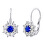 Gyönyörű ezüst fülbevaló kék cirkónium kövekkel SILVEGOB31572B