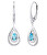 Luxusní stříbrné náušnice se světle modrým topazem a zirkony FWE10130LBT