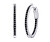 Stříbrné kruhové náušnice MILLA 22 mm s černými Brilliance Zirconia JJJE0106EBCK