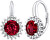 Silberne Ohrringe ADRIA mit synthetischen Rubinen LPSER0754