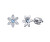 Stříbrné náušnice kytičky Beauty s modrými Brilliance Zirconia SILVEGOB70449BDSLB