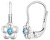 Ezüst nefelejcs fülbevaló természetes kék topázzal Swarovski® Gemstones SILVEGOB70164B