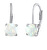 Orecchini in argento con opale sintetico bianco LPS1398W