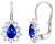 Ezüst fülbevaló kék Swarovski® kővel Created Stones SILVEGO31866D