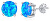 Stříbrné náušnice s modrým syntetickým opálem JJJEB302004