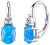 Ezüst fülbevaló kék opál kővel Olivia LPS1508M