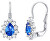 Stříbrné náušnice s modrými Swarovski® zirkony SILVEGO31866M