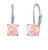 Silberohrringe mit rosa synthetischem Opal LPS1398P