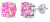 Silberohrringe mit rosa synthetischem Opal JJJEBP302004