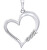Pandantiv din argint Inimă cu cristale Swarovski transparente SILVEGO11580w