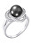 Strieborný prsteň Laguna s pravou prírodnou čiernou perlou LPS0044B